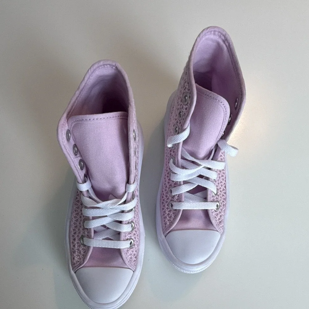 Converse W Chuck Taylor All Star Platform Crochet Stardust Kids/Tween High Tops